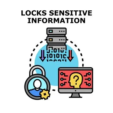 Protecting sensitive information with digital data security Stock Illustration