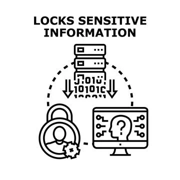 Protecting sensitive information with digital data security Stock Illustration