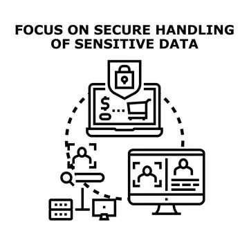 Protecting sensitive personal data in the digital world Stock Illustration