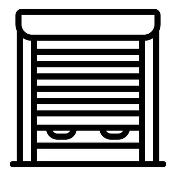 Protecting storefront with modern rolling shutter door Stock Illustration