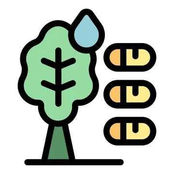 Protecting trees with vitamins, ensuring growth and health Stock Illustration