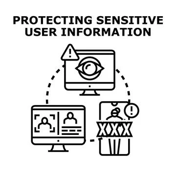 Protecting user sensitive data and private information security Stock Illustration