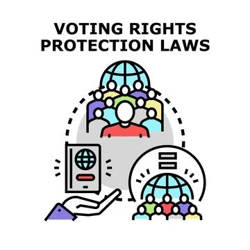 Protecting voting rights ensuring fair elections and democracy 스톡 일러스트
