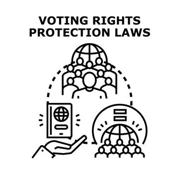 Protecting voting rights ensuring fair elections and democracy Stock Illustration
