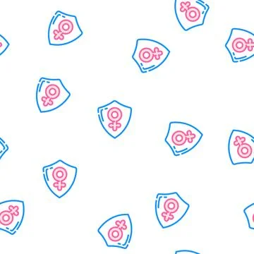 Protecting women vector seamless pattern 스톡 일러스트