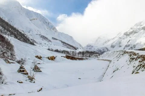 Protection against avalanches Stock Photos
