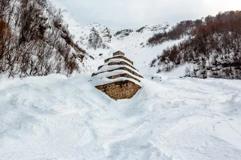 Protection against avalanches Stock-Fotos