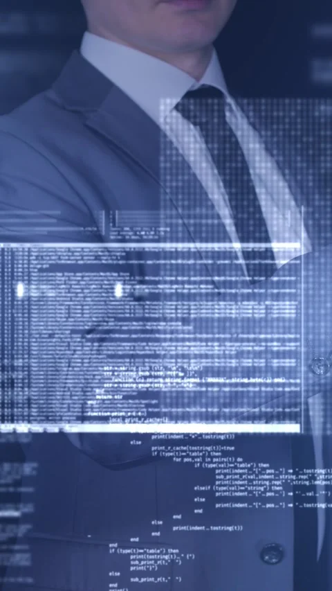 Protection against hacker attacks Video stock 255646460