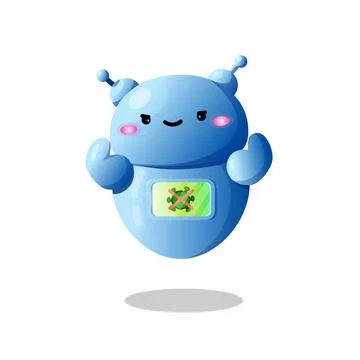 Protection ai virtual robot Stock Illustration