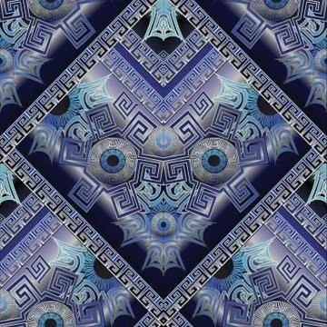 Protection amulet seamless pattern.  Devil eye. Esoteric magic devil eyes Stock Illustration