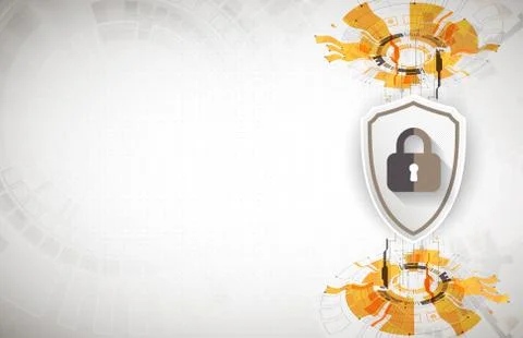 Protection background. Technology security, encode and decrypt. Stock Illustration