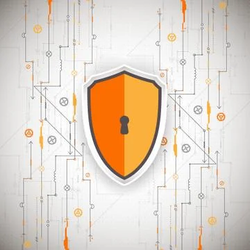 Protection background. Technology security, encode and decrypt. Stock Illustration