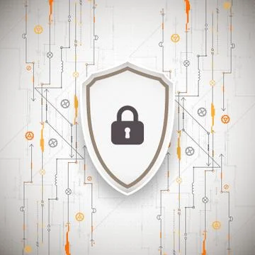 Protection background. Technology security, encode and decrypt. Stock Illustration