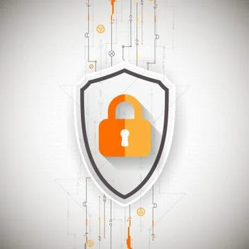 Protection background. Technology security, encode and decrypt. Ilustración de archivo