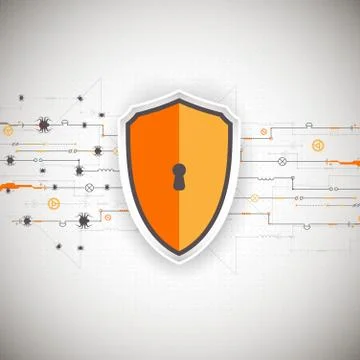 Protection background. Technology security, encode and decrypt. Ilustración de archivo
