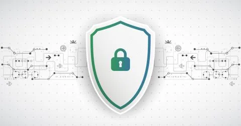 Protection background. Technology security, encode and decrypt. Ilustración de archivo