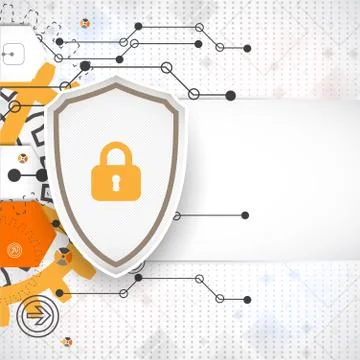 Protection background. Technology security, encode and decrypt. Ilustración de archivo