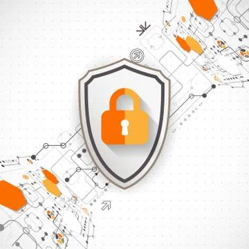 Protection background. Technology security, encode and decrypt. Stock Illustration