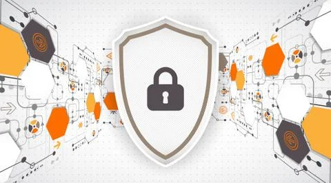Protection background. Technology security, encode and decrypt. Stock Illustration
