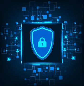 Protection background. Technology security, encode and decrypt. Stock Illustration