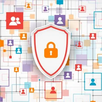 Protection background. Technology security, encode and decrypt. Stock Illustration