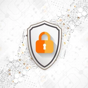 Protection background. Technology security, encode and decrypt. Stock Illustration