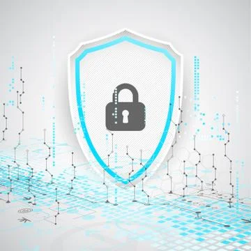 Protection background. Technology security, encode and decrypt. Stock Illustration