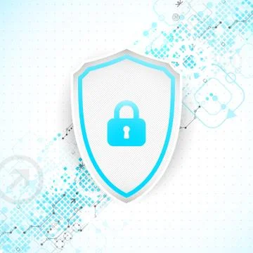 Protection background. Technology security, encode and decrypt. Stock Illustration