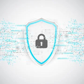 Protection background. Technology security, encode and decrypt. Ilustración de archivo