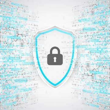 Protection background. Technology security, encode and decrypt. Stock Illustration