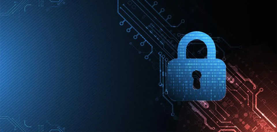 Protection background. Technology security, encode and decrypt. Stock Illustration