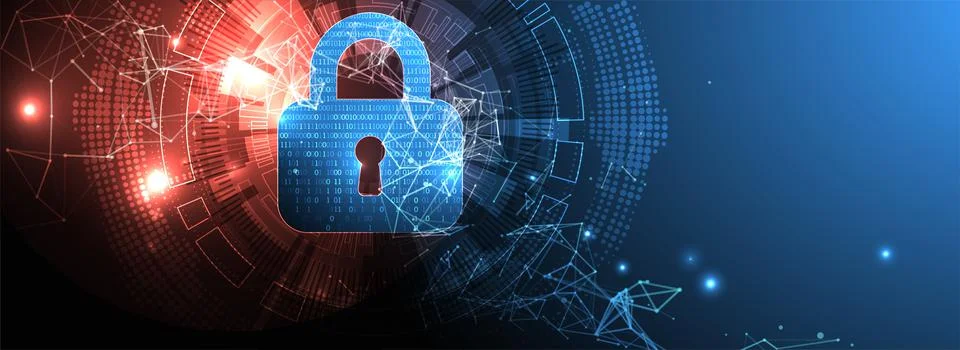 Protection background. Technology security, encode and decrypt. Stock Illustration