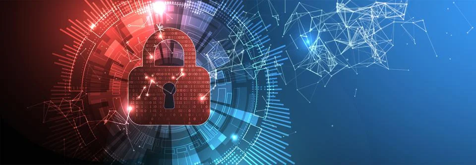 Protection background. Technology security, encode and decrypt. Stock Illustration