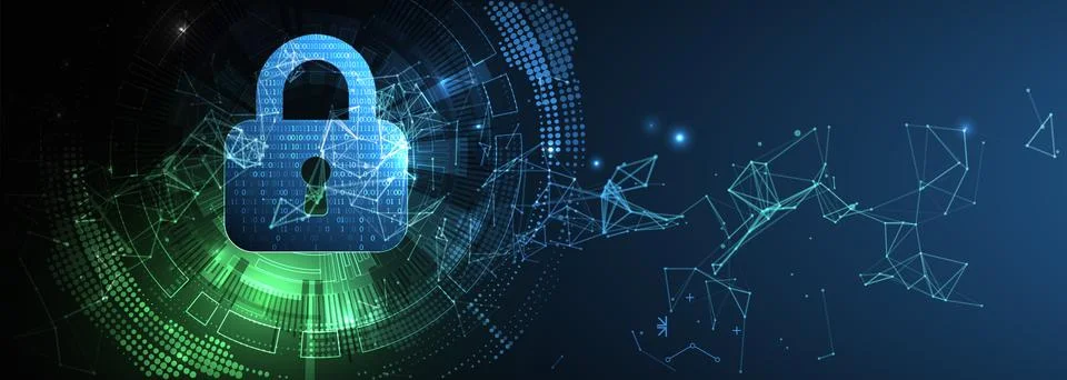 Protection background. Technology security, encode and decrypt. Stock Illustration