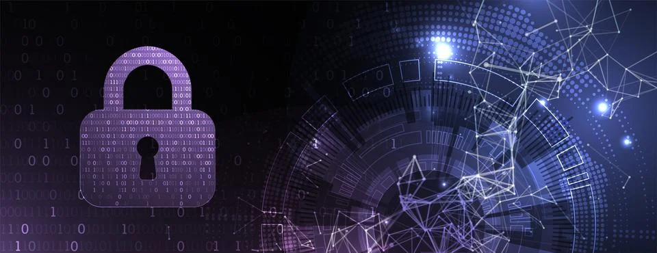 Protection background. Technology security, encode and decrypt. Stock Illustration