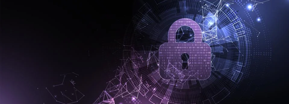 Protection background. Technology security, encode and decrypt. Stock Illustration