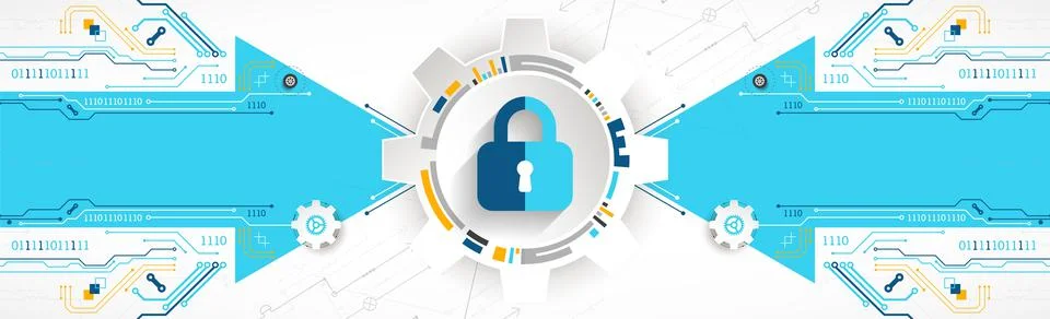 Protection background. Technology security, encode and decrypt. Stock Illustration