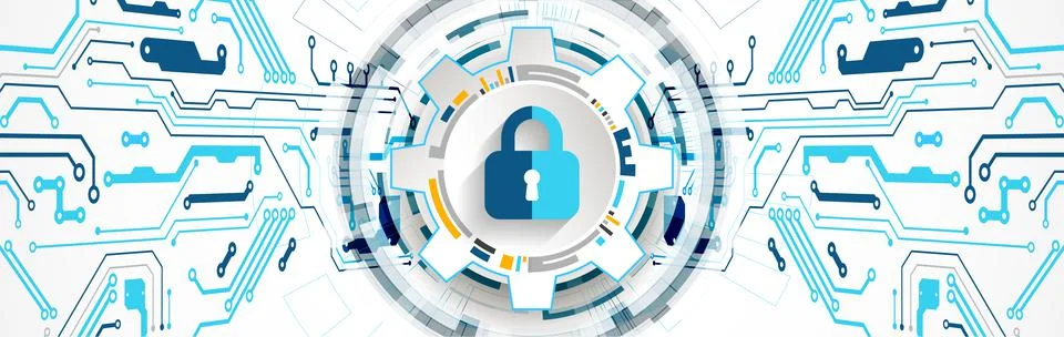 Protection background. Technology security, encode and decrypt. Stock Illustration