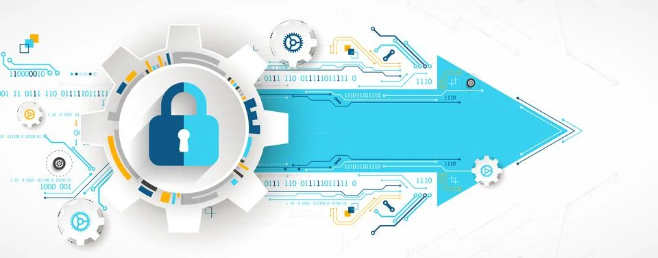 Protection background. Technology security, encode and decrypt. Stock Illustration