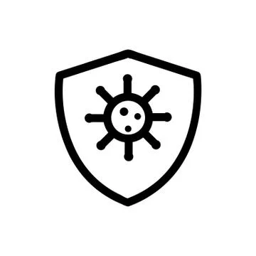 Protection from bacteria icon vector. Isolated contour symbol illustration Stockillustratie