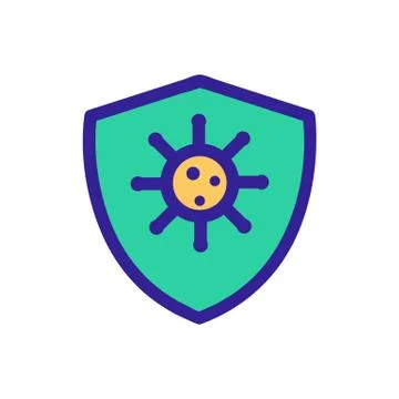 Protection from bacteria icon vector. Isolated contour symbol illustration Illustrazione stock