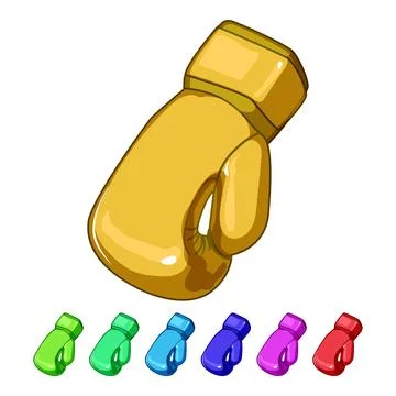 Protection boxing gloves cartoon vector graphic 库存插图
