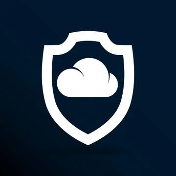 Protection of cloud storage icon internet communication Stock Illustration