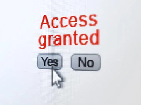 Protection concept: Access Granted on digital computer screen Stock-Illustration