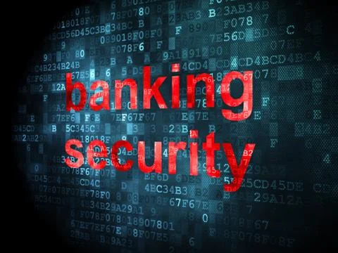 Protection concept: Banking Security on digital background Stock Illustration