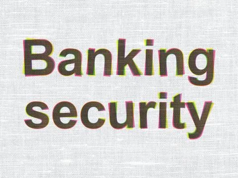 Protection concept: Banking Security on fabric background Stock Illustration