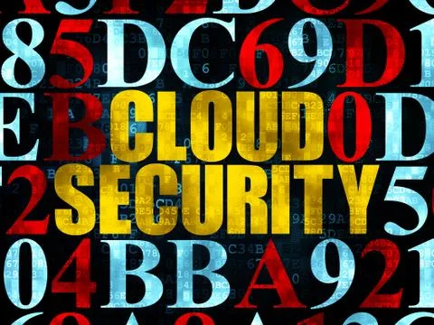 Protection concept: Cloud Security on Digital background Illustrazione stock