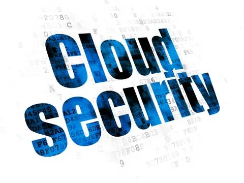 Protection concept: Cloud Security on Digital background Stock Illustration