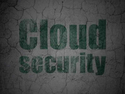 Protection concept: Cloud Security on grunge wall background Stock Illustration
