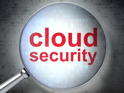 Protection concept: Cloud Security with optical glass イラスト素材